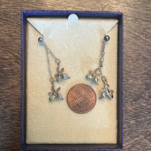 REPROSA Sterling Silver Orchid Earrings